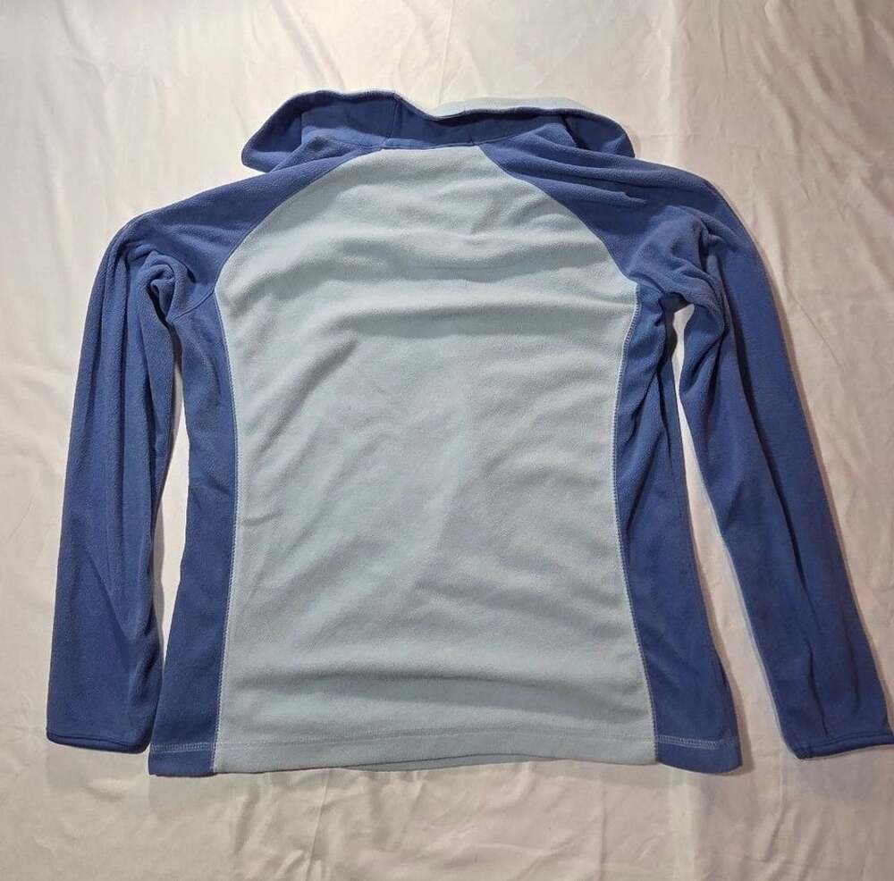 Columbia Fleece Quarter Zip Pullover Size L Blue Two-Tone - Picture 3 of 5